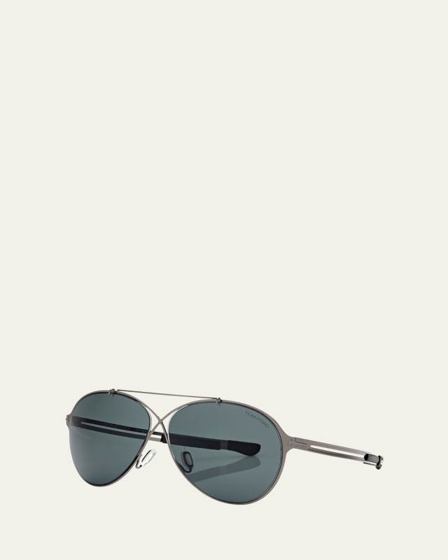 Crisscross Round Metal Sunglasses